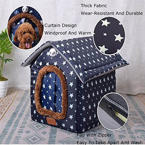 YHWD Totalmente ExtraíBle Y Lavable Casetas para Perros Interior, Gran Espacio Casitas para Perros PequeñOs, Casetas para Perros Exterior,Balloon,S