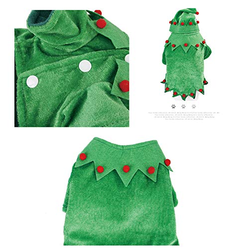 Yidata Disfraces de Navidad para perro, cosplay de elfo, ropa de invierno para cachorros y gatos