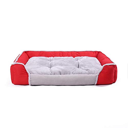 yijkgfh Rectángulo Cama para Perros para Perro Gato Mascota Sofá Lounger Cama para Perros Y Gatos Durmiendo Cojín Movible-Rojo 55 * 45 * 14cm