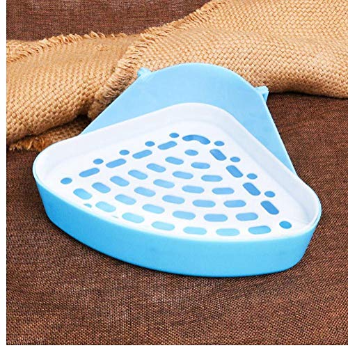 Yililay 1 Pack Triángulo Bedpan Trainer Esquina de Basura Pad Caja del Animal doméstico Los Animales pequeños Conejo cuy Totoro - Bandeja para Mascotas Color al Azar