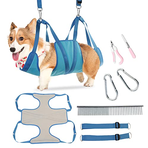 Yinuoday Pears Halling Hammock Arnés para Gatos Y Perros Bolsa de Retención de Hamaca de Perro Transpirable Audífono para Perros/Cuidado del Ojo con Cortadoras de Uñas/Recortador