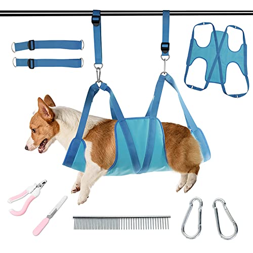 Yinuoday Pears Halling Hammock Arnés para Gatos Y Perros Bolsa de Retención de Hamaca de Perro Transpirable Audífono para Perros/Cuidado del Ojo con Cortadoras de Uñas/Recortador