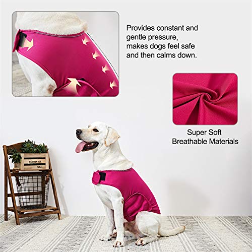 yinyinpu Trajes Perro Ropa para Perros Abrigos para Perros medianos Ansiedad Abrigo de Perro Alivio de ansiedad para Perros Abrigos para Perros pequeños Rose-Red,M