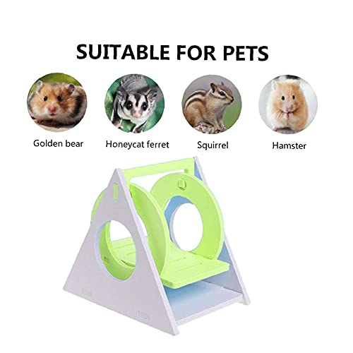 YiShuHua Hamster Swing Hamster Playground Hamster Toys Toys Crianza Hamster y escondite para Gerbils Guinea Pigs Chinchillas (Color : Green)