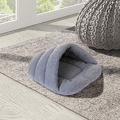 YITON Cama De Gato Tamaño XS Invierno Cálido Camas para Gatos Zapatillas Estilo Cama para Perros Casa Gato Estera Térmica Cojín Suave para Dormir Nido Cueva Cama 1Uds Marrón