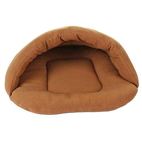 YITON Cama De Gato Tamaño XS Invierno Cálido Camas para Gatos Zapatillas Estilo Cama para Perros Casa Gato Estera Térmica Cojín Suave para Dormir Nido Cueva Cama 1Uds Marrón