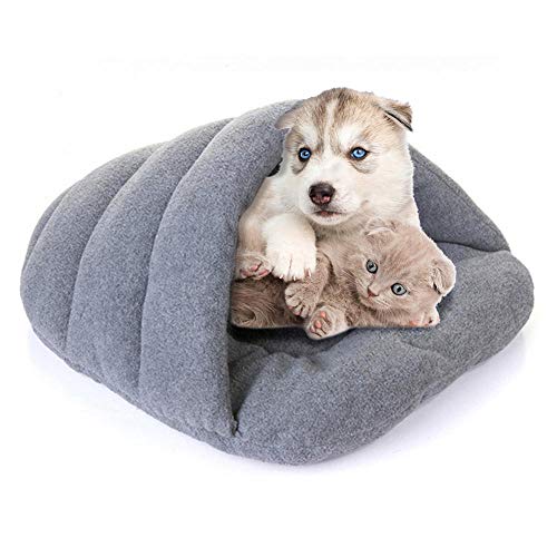 YITON Cama De Gato Tamaño XS Invierno Cálido Camas para Gatos Zapatillas Estilo Cama para Perros Casa Gato Estera Térmica Cojín Suave para Dormir Nido Cueva Cama 1Uds Marrón