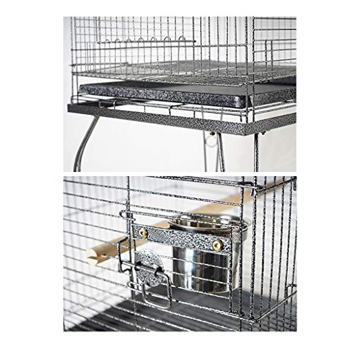 YIXIN2013SHOP Jaula de Vuelo de Jaula de Loro Mediano Jaula de pájaro Gris Loro reproducción Jaula Canario Mascota pájaro Jaula con Soporte Jaula para Pájaros