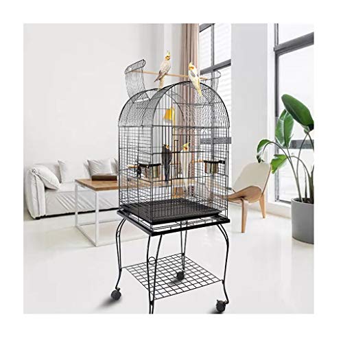 YIXIN2013SHOP Jaula de Vuelo de Jaula de Loro Mediano Jaula de pájaro Gris Loro reproducción Jaula Canario Mascota pájaro Jaula con Soporte Jaula para Pájaros