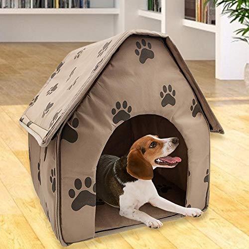 ylchyyds Parque Interior para Perros Casa de Perro Diseño Delicado Casa de Perro Plegable Pequeña Huella Pet Hoja de Mascotas Tienda Cat Kennel Travel Dog Accesorio Jaula Valla Corral Mascota