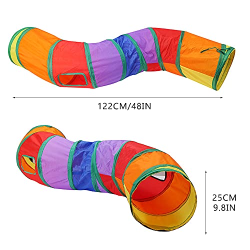 YngFfb Túnel para Gatos, 1 PCS Juguete De Túnel De Gato, Túnel De Juguete Plegable para Gatos y Mascotas, Túnel De Juego para Gatos con Arcoíris De Un Solo Paso