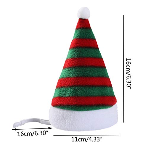 YOURPAI Sombrero de Navidad para Mascotas, Gorro de Papá Noel para Mascotas Gatos de Navidad Perros Gorra de Felpa cálida de Invierno Decoración de Fiesta de Navidad Divertida Caja roja