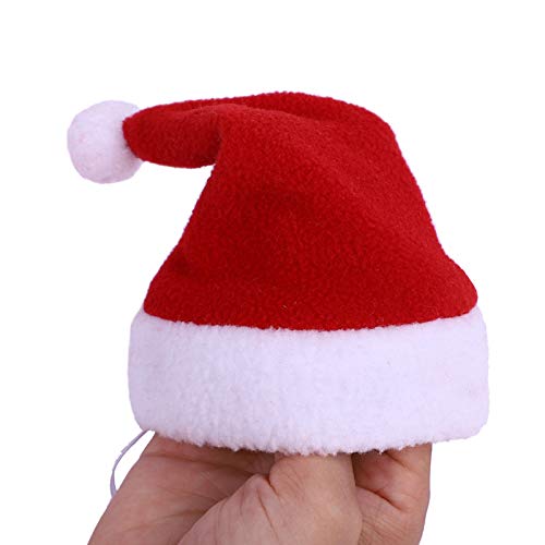 YOURPAI Sombrero de Navidad para Mascotas, Gorro de Papá Noel para Mascotas Gatos de Navidad Perros Gorra de Felpa cálida de Invierno Decoración de Fiesta de Navidad Divertida Caja roja