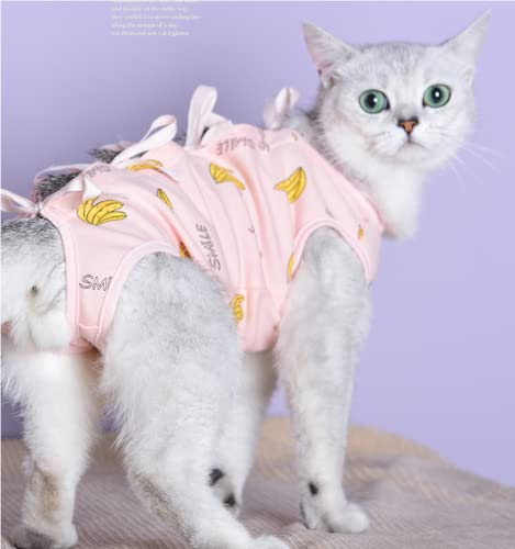 YTXYZU Mascotas Trajes de recuperación Anti lamida Destete Ropa Chaleco de Perro/GatosRopa de destete para Mascotas,Rosado,SG