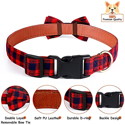 YUEHAN Collar De Perro Perro Pajarita A Cuadros Perro Collar Gato Pajarita Ajustable Suave Mascota Bowknot Collar para Perros Pequeños Medianos Cachorro Gato Mejor Regalo Chihuahua