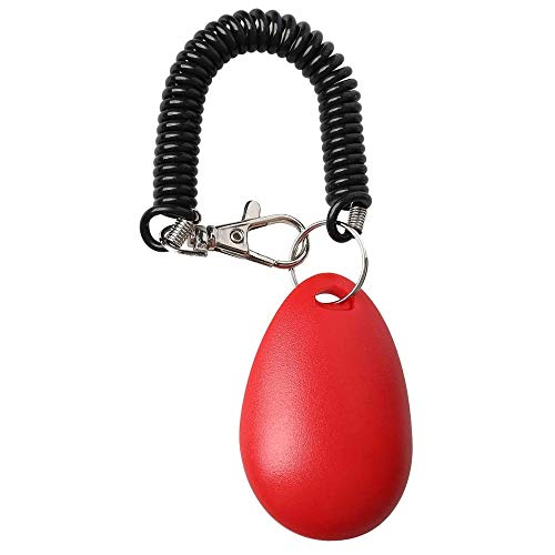 YUEMING 5 Piezas Clicker Adiestramiento Perro,Multicolor Training Clicker con Correa, Clicker Profesional de Entrenamiento con Botón Grande para Perros, Gatos, Caballos