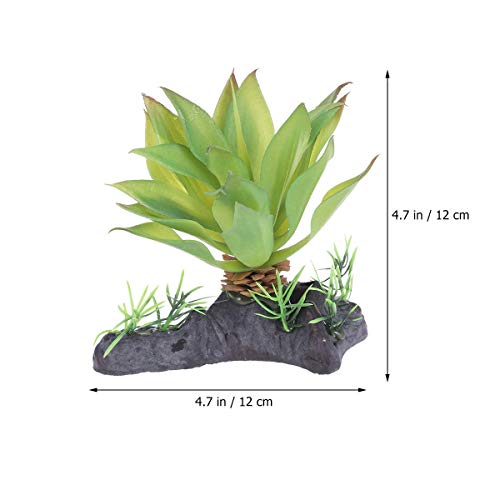 YUIOLIL Simulación de Agua Hierba pecera Decoraciones Plantas de plástico para Tortuga Lagarto camaleón Rana Reptil Caja