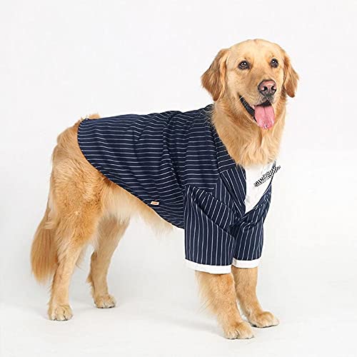 YuxahiugGYFU Ropa de Perro Gran Perro Ropa Rayas Grande Perro Abrigo Bowknot Smoking stxedo Chaqueta Traje de Boda Ropa Mascota (Size : 3XL)