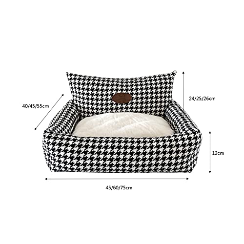 YXYOL Cama para Perros,Cama para Perros,Diseño de celosía,Almohadilla de algodón PP,Suave y cómoda,extraíble y Lavable,Perros pequeños grandescama cálida para Perros de Invierno