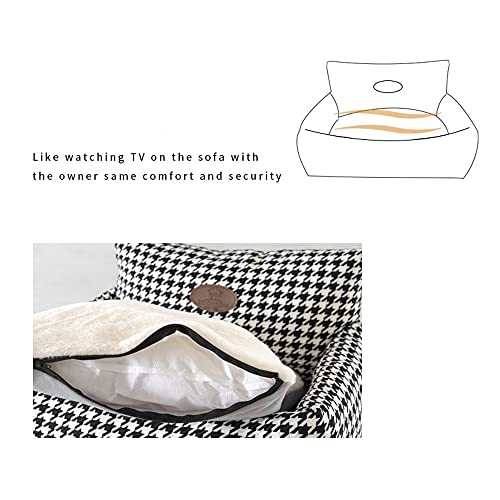 YXYOL Cama para Perros,Cama para Perros,Diseño de celosía,Almohadilla de algodón PP,Suave y cómoda,extraíble y Lavable,Perros pequeños grandescama cálida para Perros de Invierno