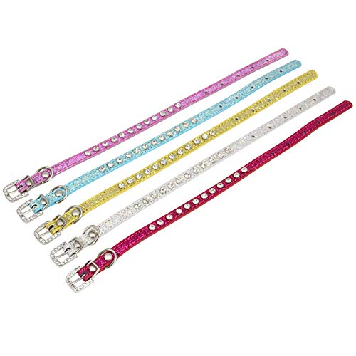 YY LIU Collars para Perros Collars Perro Grande Collares de Perro Led Collares de Perro Collares para Perros Grandes Pequeño Collar de Perro X-Small,Light Rose Red