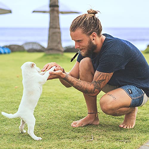 Yzwuyou 2 Paquete Profesional Silbato para Perros y Clicker Perro con Cordón Frecuencia Ajustable Silbato Perros para Dejar de Ladrar, Sentarse a Ladrar