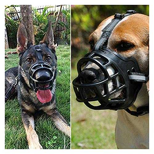 Z-Y Bozal para Perros Perros Hocico Pet Perro Perro Ajustable BOZZLE Anti BITADOR Lading SILICONO Malla de Silicona Halter Cesta Fuerte Accesorios de Entrenamiento para Mascotas Bozales