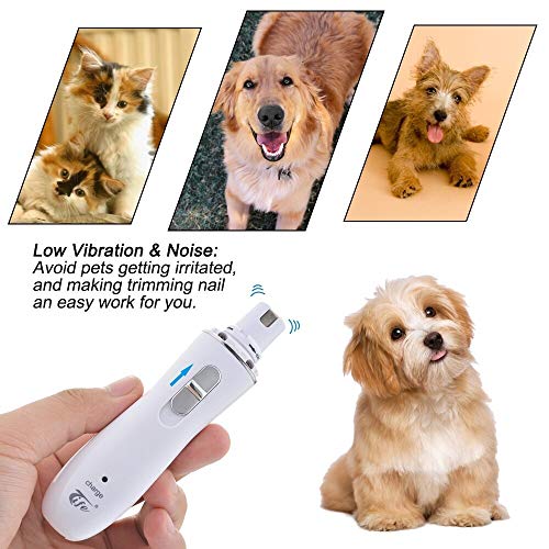 ZALE Anti-Corte Cortauñas for Mascotas, Perro Recargable de uñas Clippersusb de Carga cortauñas Mute for Gatos for Gatos pequeños Perros Material de protección del Medio Ambiente