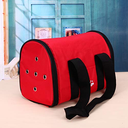 ZALE Bolsa de viaje al aire libre plegable impermeable Oxford, para mascotas, gato, perro, suministros para gato, mochila para llevar al aire libre, Rojo, Large