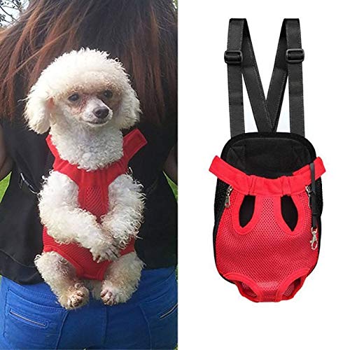 ZALE - Mochila de viaje para mascotas con cinco agujeros para perros al aire libre, negro, Small