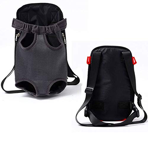 ZALE - Mochila de viaje para mascotas con cinco agujeros para perros al aire libre, negro, Small