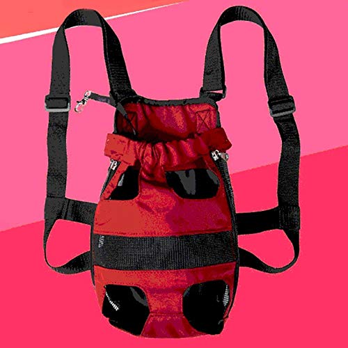 ZALE - Mochila de viaje para perros y perros, Rojo, Small