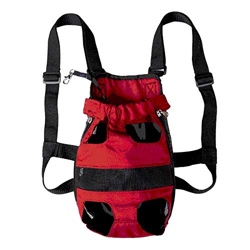 ZALE - Mochila de viaje para perros y perros, Rojo, Small