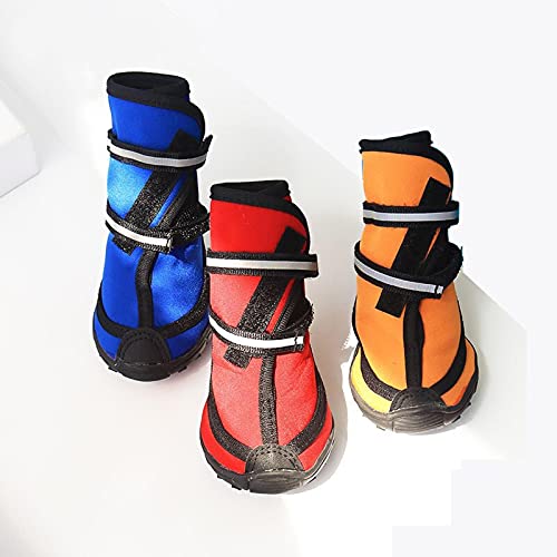 Zapatos antideslizantes antideslizantes impermeables para perros pequeños perros grandes zapato reflectante para perro botas de perro rojo zapatos de perrito para perros de invierno botas de lluvia