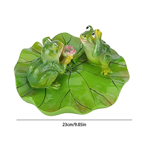 ZFQZKK Rana flotante artificial, plantas artificiales, estanque de adornos de estanque Decoración de loto de rana Ornamento de agua Jardín con bañera de la piscina para estanque de peces Fuente Decora