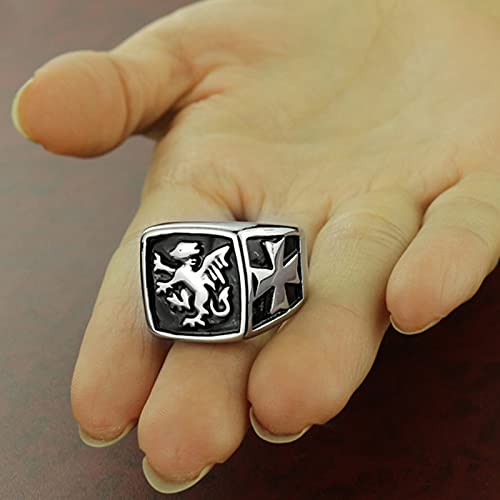 ZHONGPIN Anillos, Anillo de Acero de Titanio, Anillo de Acero de Titanio de Pegaso Animal de Moda Personalizado, antialérgico y no Oxidado, Adecuado para decoración y Regalos, etc.