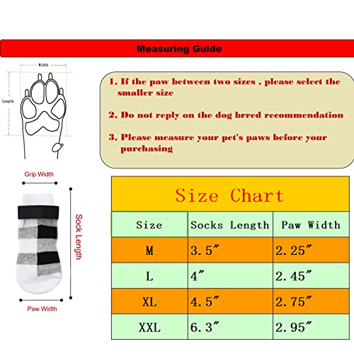 ZIFEIPET Calcetines para perros, antideslizantes, protección para las patas de las mascotas, suaves y ajustables, con correa, botas para perros, calcetines para evitar fugas