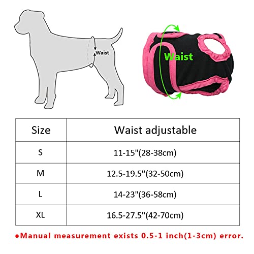 ZNZT Ropa para Perros Pantalones Fisiológicos para Perros, Ropa Interior para Cachorros Y Gatos, Pantalones Cortos con Tirantes, Pañales Sanitarios para Perros Pequeños Y Grandes para Niñas