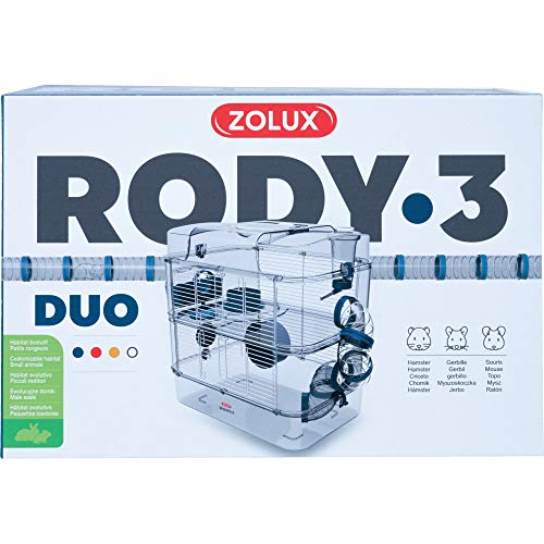 Zolux - Jaula para hámster, Ratones y gerbola RODY 3" Duo