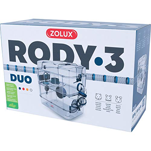 Zolux - Jaula para hámster, Ratones y gerbola RODY 3" Duo