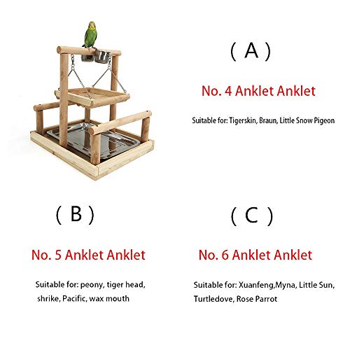 Zona de juegos para pájaros Doble soporte de madera del tigre del loro stands de la piel del palillo de la jaula de pájaros del patio de formación de Rod Suministros oscilación Juguete de entrenamient