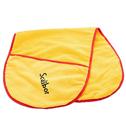 ZQALOVE 2020 Nueva Mascota Perro de la Toalla de baño de Microfibra Ultra Absorbente del Gato Perros pequeños Toalla de sequía Manta con Bolsillo for Perros Grandes Albornoz (Color : Yellow)