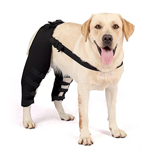 Zunea 1 Par Perro Rodilleras para Las Patas Traseras Aparatos Ortopédicos Mangas De Soporte para Perros de la Espalda las Piernas de Compresión Protector y Apoyo Extra para Lesiones de Heridas XS