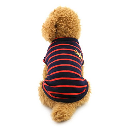 ZUNEA Camiseta de Verano para Perros Pequeños Gatos Cachorros Ropa de Algodón Suave Básica Chaleco Chihuahua Transpirable Camiseta Sudaderas para Niños Niñas Mascotas Yorkshire Rojo S