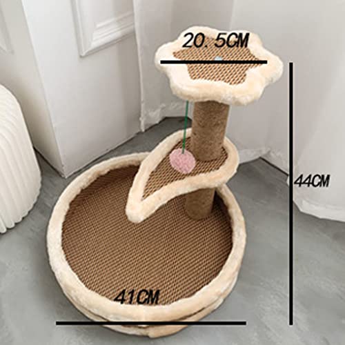 ZWWZ Árbol rascador árbol para Escalar,Rascador árbol para Gato,Poste De Rascar De Sisal Natural,Proporcione un Lugar para Que su Gato se entretenga,Haga Ejercicio,Explore y se rasque