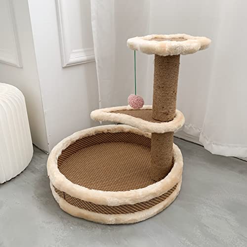 ZWWZ Árbol rascador árbol para Escalar,Rascador árbol para Gato,Poste De Rascar De Sisal Natural,Proporcione un Lugar para Que su Gato se entretenga,Haga Ejercicio,Explore y se rasque