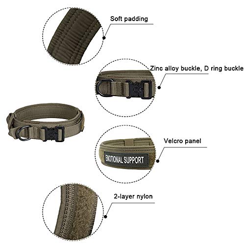 ZXCVASDF Collar de Perro Caminar Cadena del Perro Grande y Mediano tamaño Collar de Perros Corgi Animal alemán Cría de Mascotas Accesorios de Doble Grueso cómoda y Durable,XL