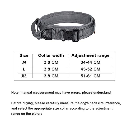 ZXCVASDF Collar de Perro Caminar Cadena del Perro Grande y Mediano tamaño Collar Perros Corgi Animal alemán Cría de Mascotas Accesorios de Doble Grueso cómoda y Durable,L