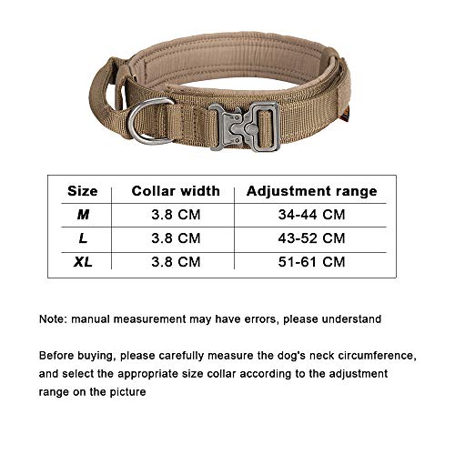 ZXCVASDF Collar de Perro Collar del Cuello Doble Collar Espesado cómoda y Durable Ajustable Grande Perro Especial y Medianas Empresas del Perro del Corgi alemán Cría de Animales para Mascotas,M