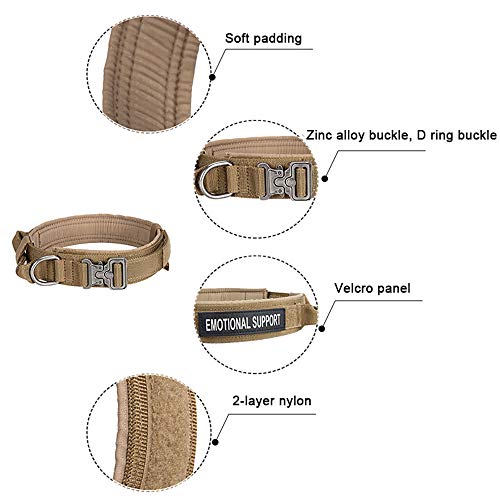 ZXCVASDF Collar de Perro Collar del Cuello Doble Collar Espesado cómoda y Durable Ajustable Grande Perro Especial y Medianas Empresas del Perro del Corgi alemán Cría de Animales para Mascotas,M